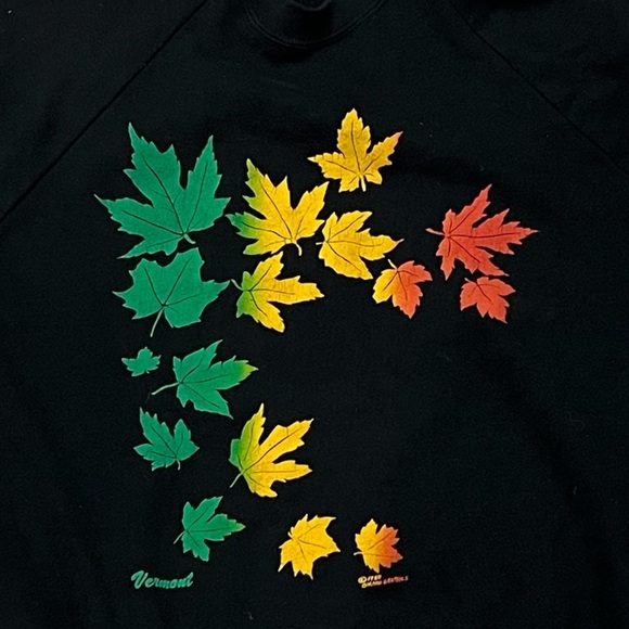 Vintage 1980s Vermont Tourism Travel Destination Travel Short Sleeve Sweatshirt - Picture 2 of 3